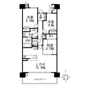 シャリエ茨木の間取り図