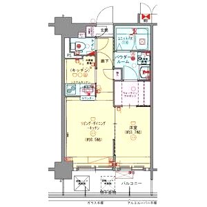 プレサンスNEO長堂アウローラの間取り図
