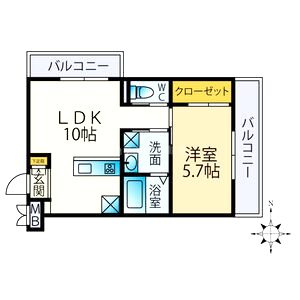 桂ドミールの間取り図