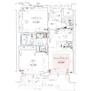 エステムコート神戸ハーバーランド前Vアクアの間取り図