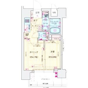 ソルテラス阿波座ウィズの間取り図