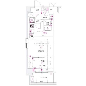 CREST TAPP 京都西京極 dexの間取り図