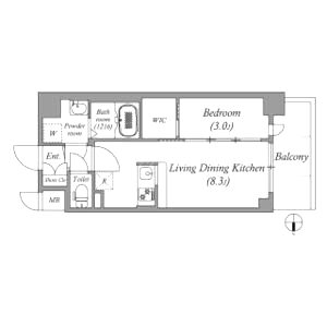 MAXIV CROS 江坂の間取り図