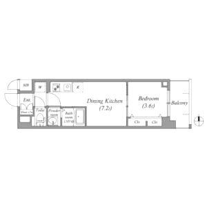 MAXIV CROS 江坂の間取り図
