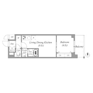 MAXIV CROS 江坂の間取り図