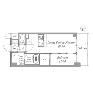 MAXIV CROS 江坂の間取り図