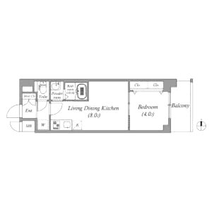 MAXIV CROS 江坂の間取り図
