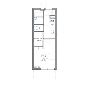 レオパレスあまがさき駅近の間取り図
