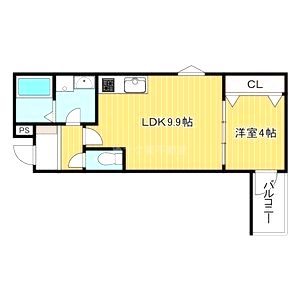 (仮称)La-Crea潮江の間取り図