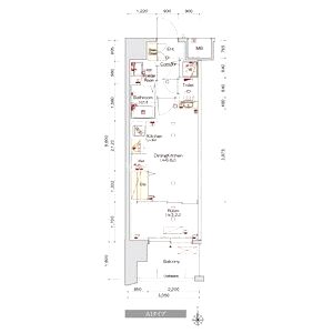 THE GARNET MILLENNIUM KYOTO 九条烏丸の間取り図