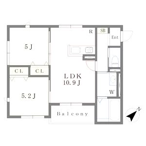 villa al mare加古川駅前の間取り図