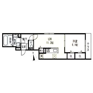 D-room緑橋の間取り図