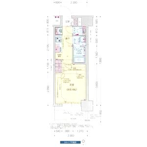 プレサンス堺筋本町エグゼブランの間取り図