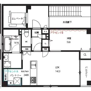 フローラ梅田東の間取り図