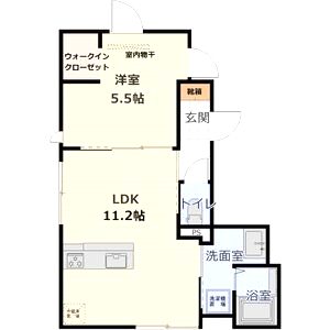 エルメゾンなごみの間取り図