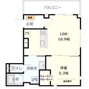 エルメゾンなごみの間取り図