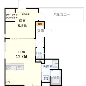 エルメゾンなごみの間取り図