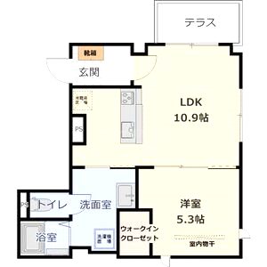 エルメゾンなごみの間取り図