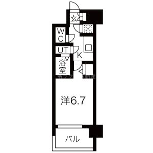 レジュールアッシュ中之島サウスの間取り図