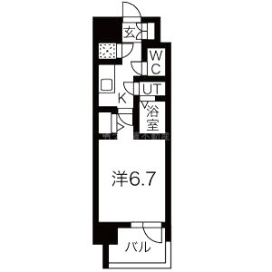 レジュールアッシュ中之島サウスの間取り図
