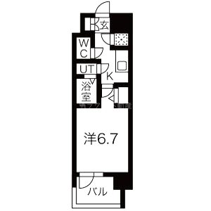 レジュールアッシュ中之島サウスの間取り図