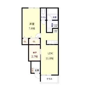 プレミアムスイート泉佐野の間取り図