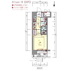 プレサンスOSAKA三国ネオスの間取り図