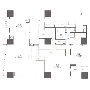 プレミストタワー靱本町の間取り図