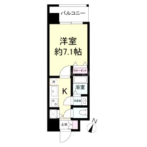 KDXレジデンス三宮の間取り図