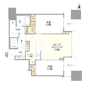 シティタワー大阪本町の間取り図