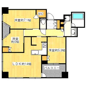 ブランズタワー大阪備後町の間取り図