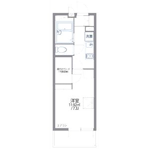 レオパレスイーズプレイスの間取り図