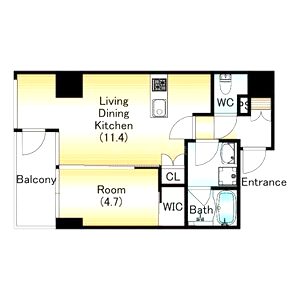 Fortunato 扇町の間取り図