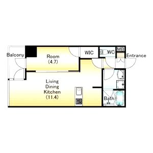 Fortunato 扇町の間取り図