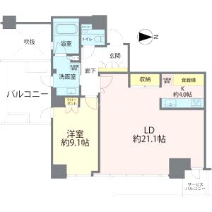 シエリアタワー千里中央の間取り図