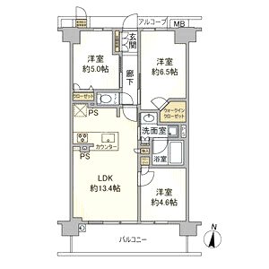 プレサンスロジェ太秦天神川の間取り図