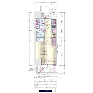 プレサンス四天王寺前夕陽ヶ丘ヴィリードの間取り図