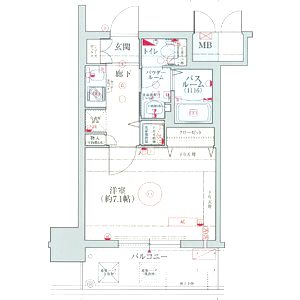 エステムコート難波 II アレグリアの間取り図
