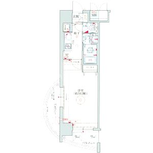 エステムコート難波 II アレグリアの間取り図