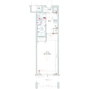 エステムコート難波 II アレグリアの間取り図