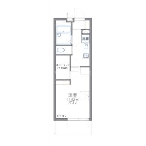 レオパレス鳴尾Aの間取り図