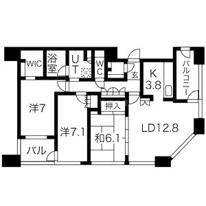 サンマークスだいにちルナタワーの間取り図