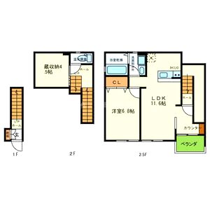ベルリード二色の間取り図