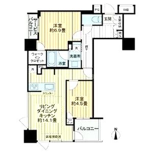 プレサンスレジェンド堺筋本町タワの間取り図