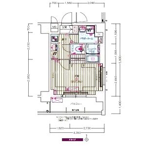 プレサンス京都北野白梅町の間取り図