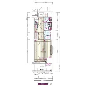 プレサンス京都北野白梅町の間取り図