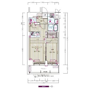プレサンス京都北野白梅町の間取り図