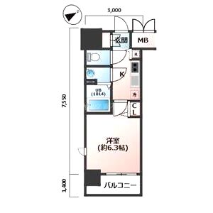 プレサンス新大阪ザ・シティの間取り図