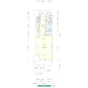 プレサンス谷町九丁目駅前の間取り図