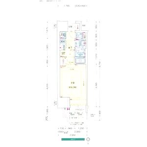 プレサンス谷町九丁目駅前の間取り図